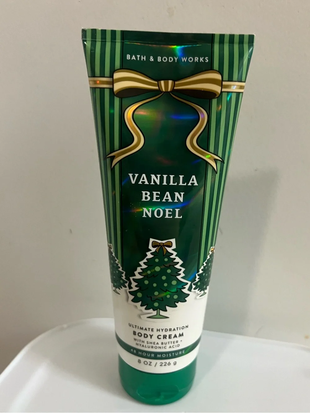 Bath & Body Works Vanilla Bean Noel Body Cream - Green & Gold